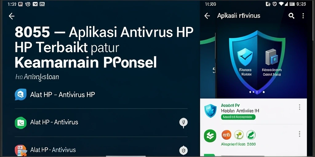 Antarmuka utama 8055 menampilkan pemindaian antivirus yang intuitif.