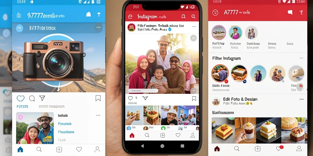 Tampilan antarmuka A7777 yang memukau untuk pengeditan foto.