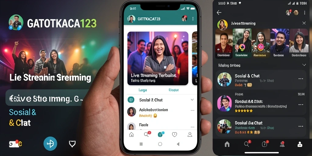 Antarmuka GATOTKACA123 yang menarik dan fungsional untuk Live Streaming.
