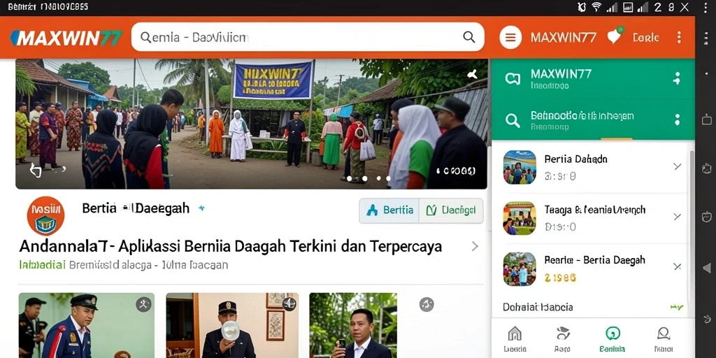 Tampilan antarmuka aplikasi MAXWIN77 yang informatif dan menarik.