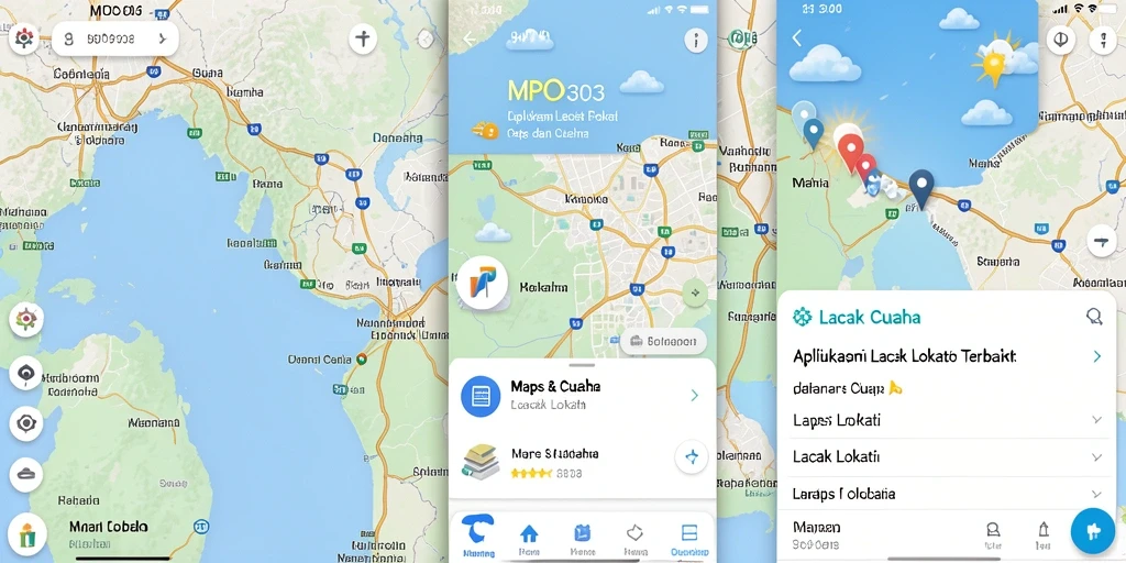 Tampilan antarmuka aplikasi Lacak Lokasi MPO303 yang intuitif dan informatif.