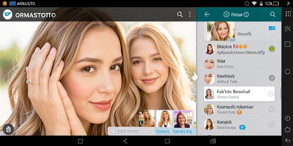 Tampilan antarmuka ORMASTOTO untuk editing foto yang menarik.