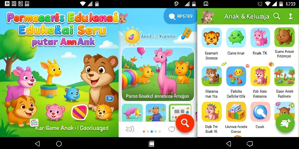 Antarmuka RP6789 yang menarik dan edukatif untuk anak-anak.