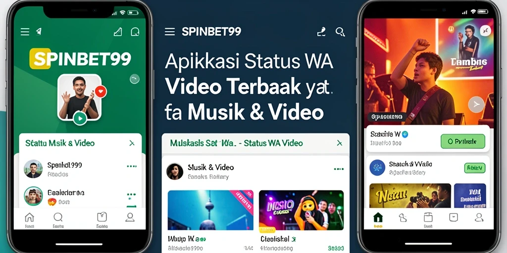 Antarmuka user-friendly aplikasi SPINBET99 untuk video Status WA.