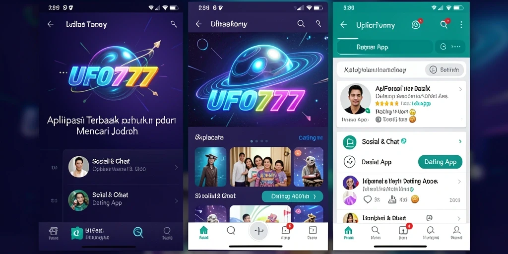 Antarmuka aplikasi UFO777 yang menarik dan mudah digunakan.