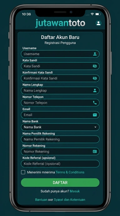 Panduan Registrasi Akun Jutawantoto untuk Pengguna Android